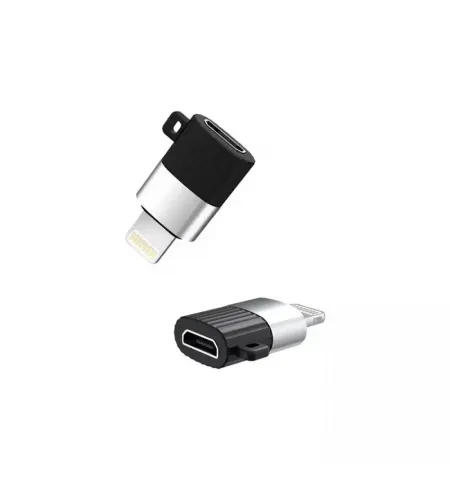 Адаптер USB XO NB149B, micro-USB (F)/Lightning, Чёрный