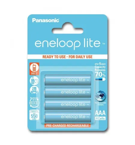 Acumulatori Panasonic BK-4LCCE, AAA, 550mAh, 4buc.