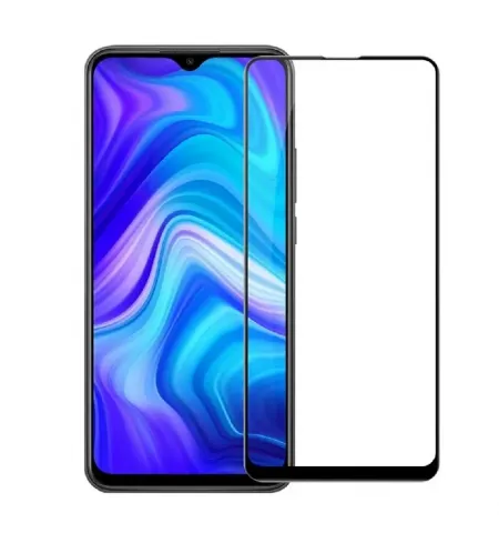 Sticla de protectie Xcover Xiaomi Redmi 9 All Glue, Negru