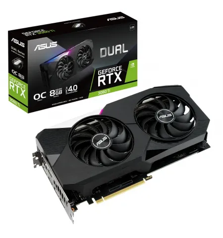 Видеокарта ASUS DUAL-RTX3060TI-O8G-V2,  8GB GDDR6 256бит