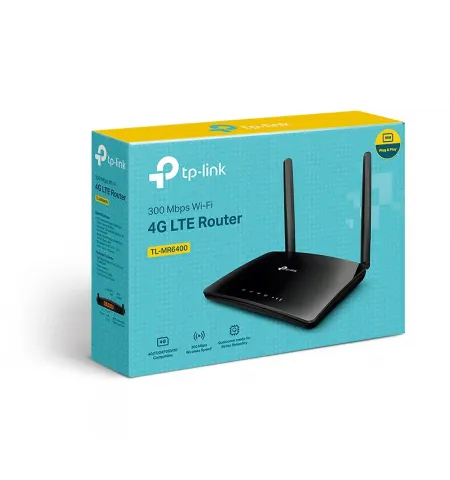 Беспроводной маршрутизатор TP-LINK TL-MR6400, 4G, Чёрный