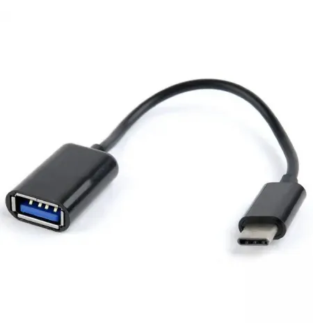 Адаптер Cablexpert A-OTG-CMAF2-01, USB Type-A (F)/USB Type-C, 0,2м, Чёрный