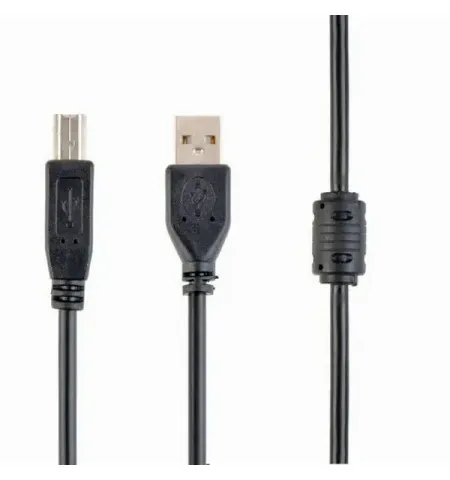 Коммуникационный кабель Cablexpert CCF-USB2-AMBM-15, USB Type-A/USB Type-B, 4,5м, Чёрный