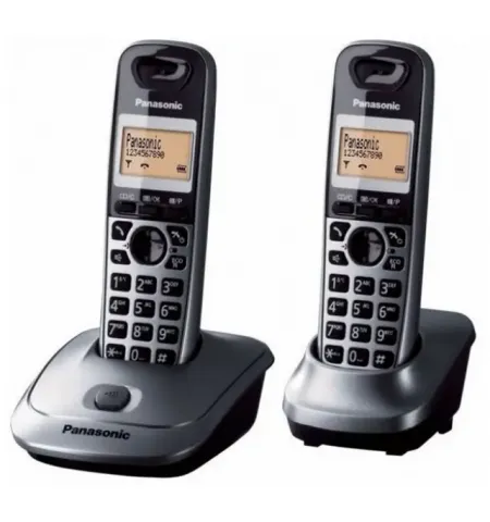 Telefon DECT Panasonic KX-TG2512, Gri Metalic
