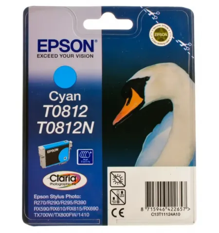 Cartus de cerneala Epson T081 DURABrite Ultra, C13T11124A10, Cyan