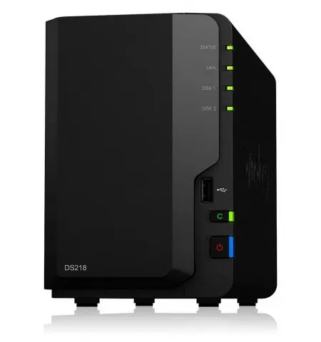 Сетевое хранилище SYNOLOGY DS218, Чёрный