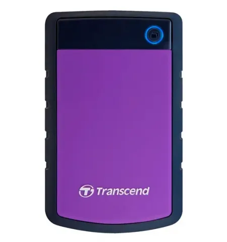 Внешний портативный жесткий диск Transcend StoreJet 25H3P, 1 ТБ, Серый/Фиолетовый (TS1TSJ25H3P)