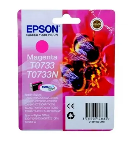 Картридж чернильный Epson T073 DURABrite Ultra, C13T10534A10, Пурпурный