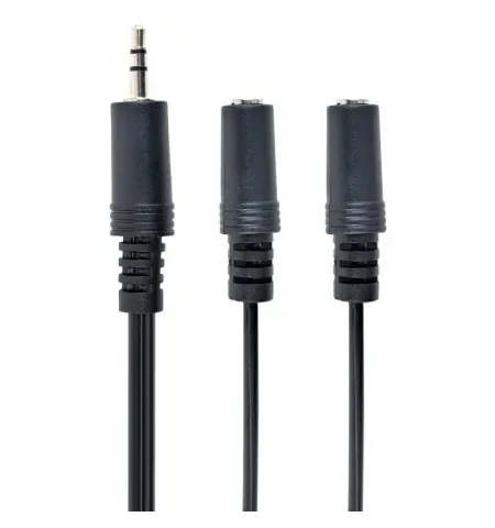 Cablu audio Cablexpert CCA-415, 3.5mm 3-pin (M) - 2x 3.5mm 3-pin (F), 5m, Negru