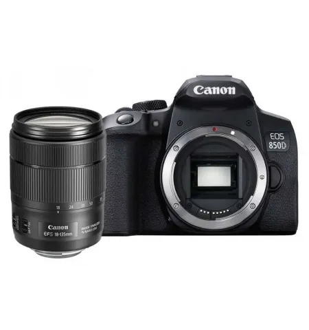 Aparat foto DSLR Canon EOS 850D + EF-S 18-135 USM, Negru