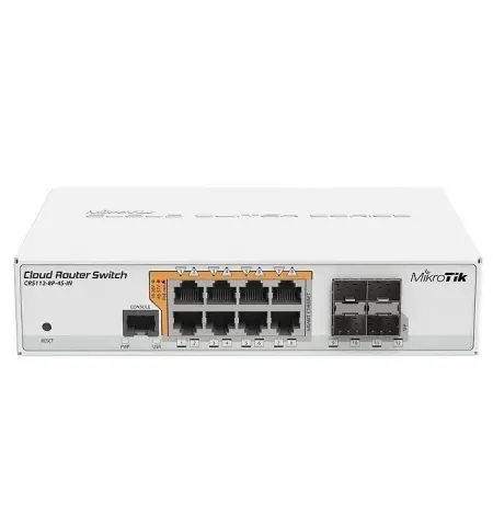 Коммутатор маршрутизатора MikroTik CRS112-8P-4S-IN, Белый