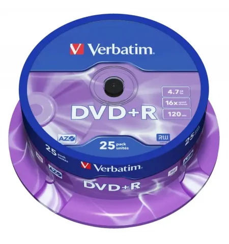 DVD Verbatim VD1625+, 25 шт, Cake