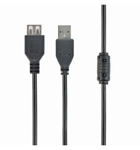 Cablu prelungitor Cablexpert CCF-USB2-AMAF-6, USB Type-A (M)/USB Type-A (F), 1,8m, Negru