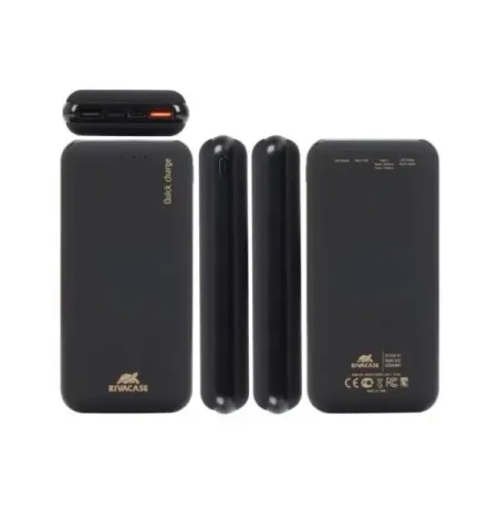 Acumulator extern RivaCase VA2074, 20000mAh, Negru