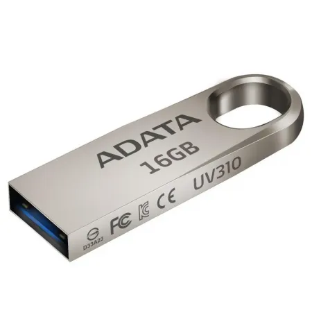 USB Flash накопитель ADATA UV310, 16Гб, Серебристый