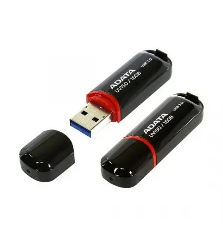 Memorie USB ADATA UV150, 16GB, Negru/Rosu