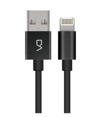 Кабель для зарядки и синхронизации DA DT0004, USB Type-A/Lightning, 1м, Чёрный