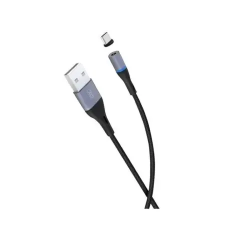 Кабель для зарядки и синхронизации XO NB125, USB Type-A/USB Type-C, 1м, Чёрный