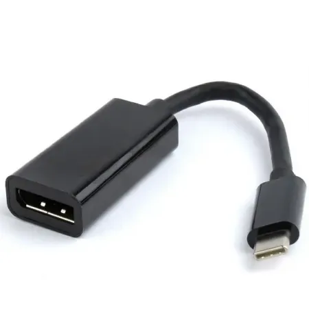 Adaptor Video Cablexpert A-CM-DPF-01, Type-C - DisplayPort (F), 0,15m, Negru