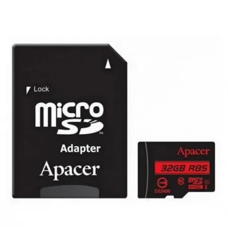 Карта памяти Apacer microSDHC UHS-I U1 Class 10, 32Гб (AP32GMCSH10U5-R)