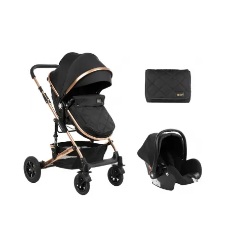 Carucior 3-in-1 Kikka Boo Amaia, Negru