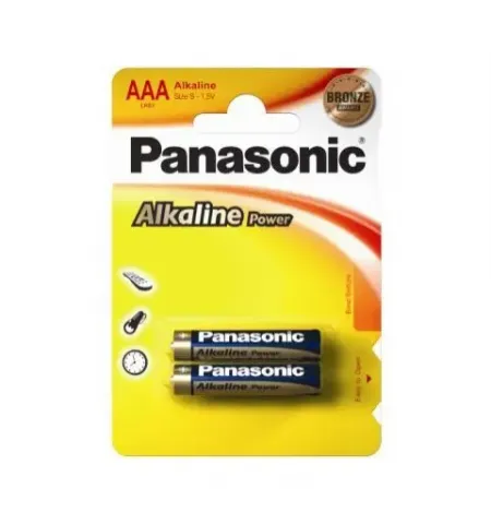 Батарейки Panasonic LR03REB, AAA, 2шт.