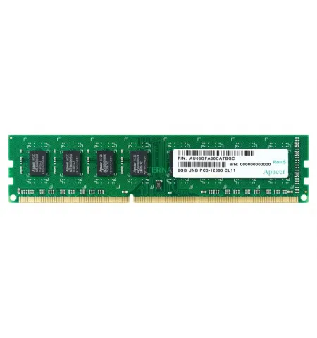 Оперативная память Apacer AU08GFA60CATBGC, DDR3 SDRAM, 1600 МГц, 8Гб, AU08GFA60CATBGC