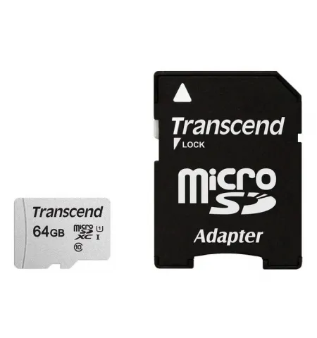 Card de Memorie Transcend MicroSDXC Class 10, 64GB (TS64GUSD300S-A)