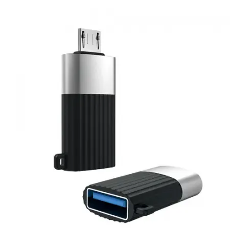 Адаптер USB XO NB149G, USB Type-A (F)/micro-USB, Чёрный