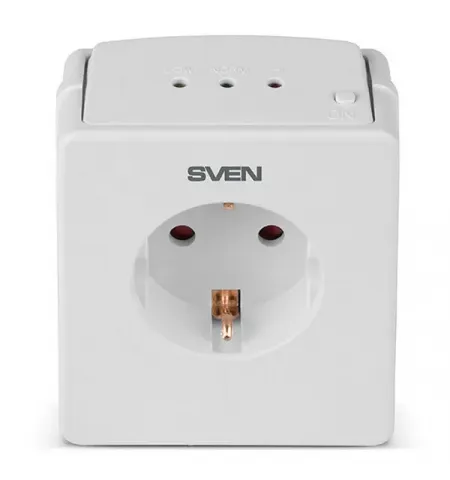 Prelungitor electric SVEN OVP-15P, 1 Prize, Alb