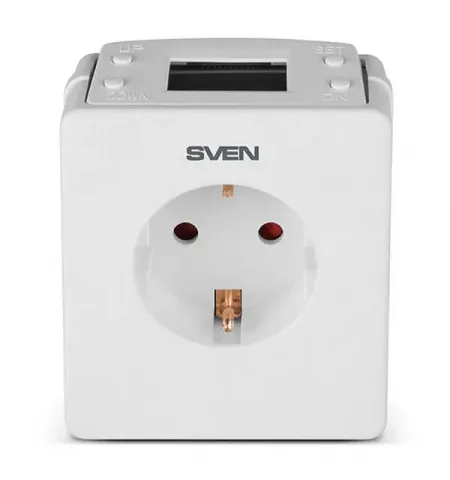 Prelungitor electric SVEN OVP-16PD, 1 Prize, Alb