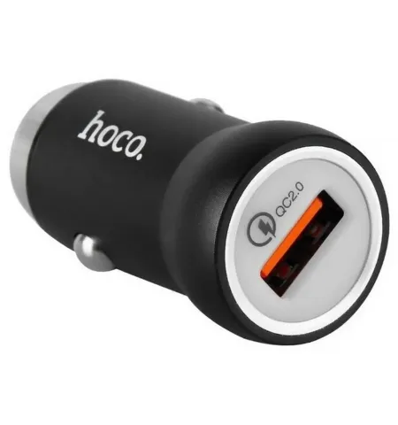 Автомобильное зарядное устройство Hoco Z4 Single USB charging adapter, QC2.0, 12Вт, Чёрный