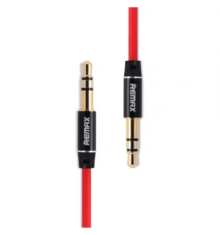 Cablu audio Remax L100, 3.5 mm - 3.5 mm, 1m, Rosu