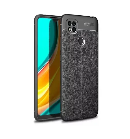 Husa Xcover RedMi 9C - Leather, Negru