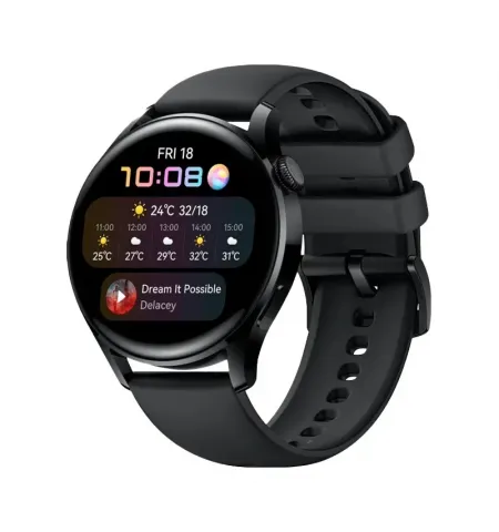 Ceas inteligent Huawei WATCH 3, Negru