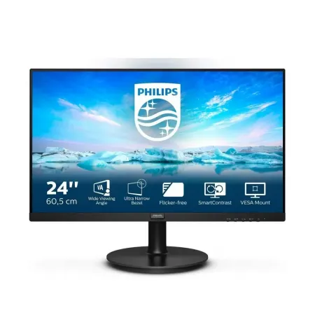 23,8" Монитор офисный PHILIPS 242V8LA, VA 1920 x 1080 Full-HD, Чёрный