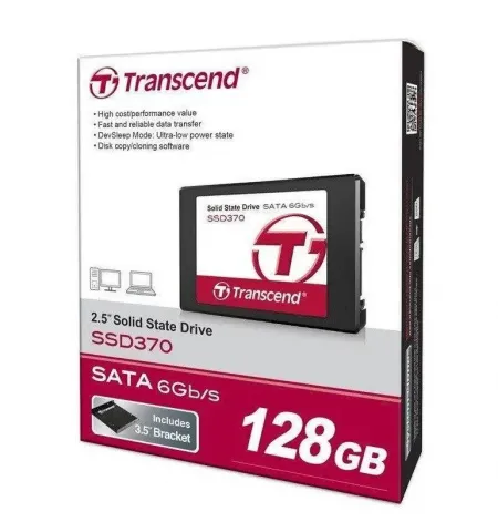 Накопитель SSD Transcend SSD370S, 128Гб, TS128GSSD370S