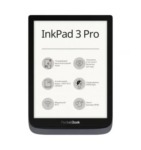 eBook Reader PocketBook InkPad 3 Pro, Metallic Grey
