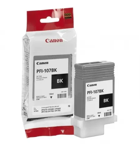 Cartus de cerneala Canon PFI-107, 130ml, Negru