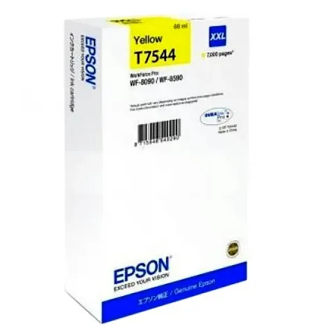 Картридж чернильный Epson T754 WF-8090 / WF-8590 Ink Cartridge, C13T754440, Желтый