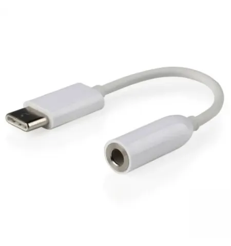 Adaptor USB Cablexpert CCA-UC3.5F-01-W, USB Type-C/3.5 mm (F), 0,15m, Alb