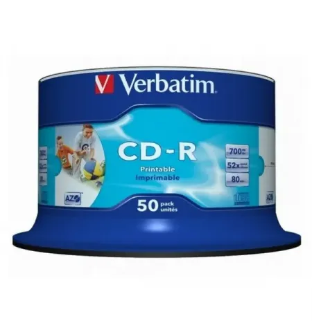 CD-R Verbatim, 50 шт, 700 MB, 52 x, AZO