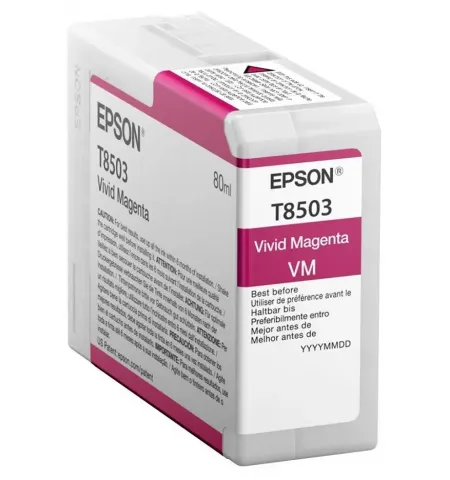 Cartus de cerneala Epson T850 UltraChrome HD, 80ml, Vivid magenta
