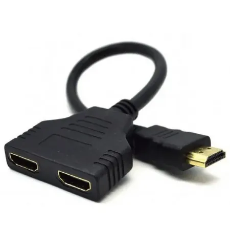 Видеоадаптер Cablexpert DSP-2PH4-04, HDMI (M) - , 0,1м, Чёрный