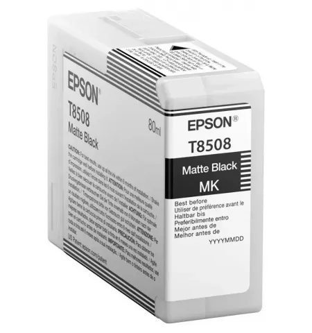 Cartus de cerneala Epson T850 UltraChrome HD, 80ml, Negru mat
