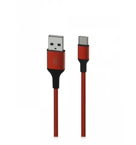 Cablu incarcare si sincronizare XO NB143, USB Type-A/USB Type-C, 2m, Rosu