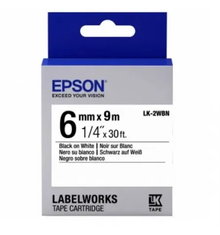 Epson LK-2WBN, 6 мм x 9 м