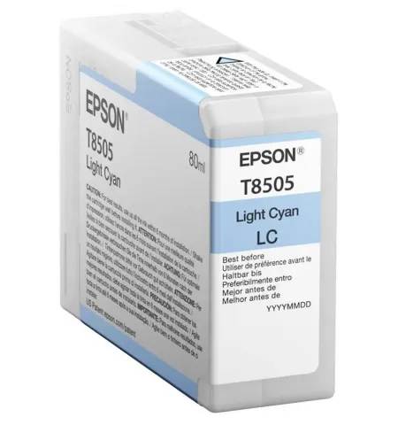 Cartus de cerneala Epson T850 UltraChrome HD, 80ml, Albastru Deschis