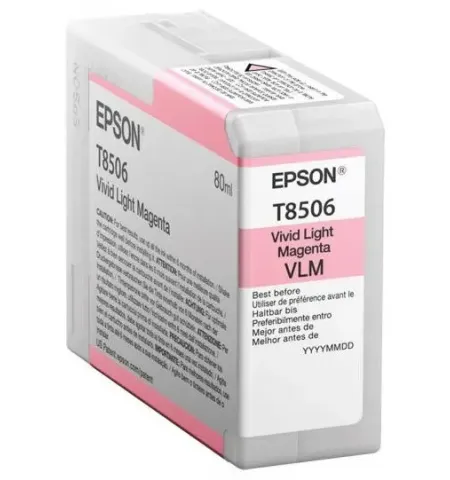 Cartus de cerneala Epson T850 UltraChrome HD, 80ml, Magenta Lumina Vii