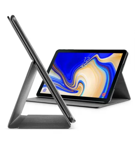 Husa pentru tableta Cellularline Folio - Galaxy Tab S4, 10,5", Piele artificiala, Negru